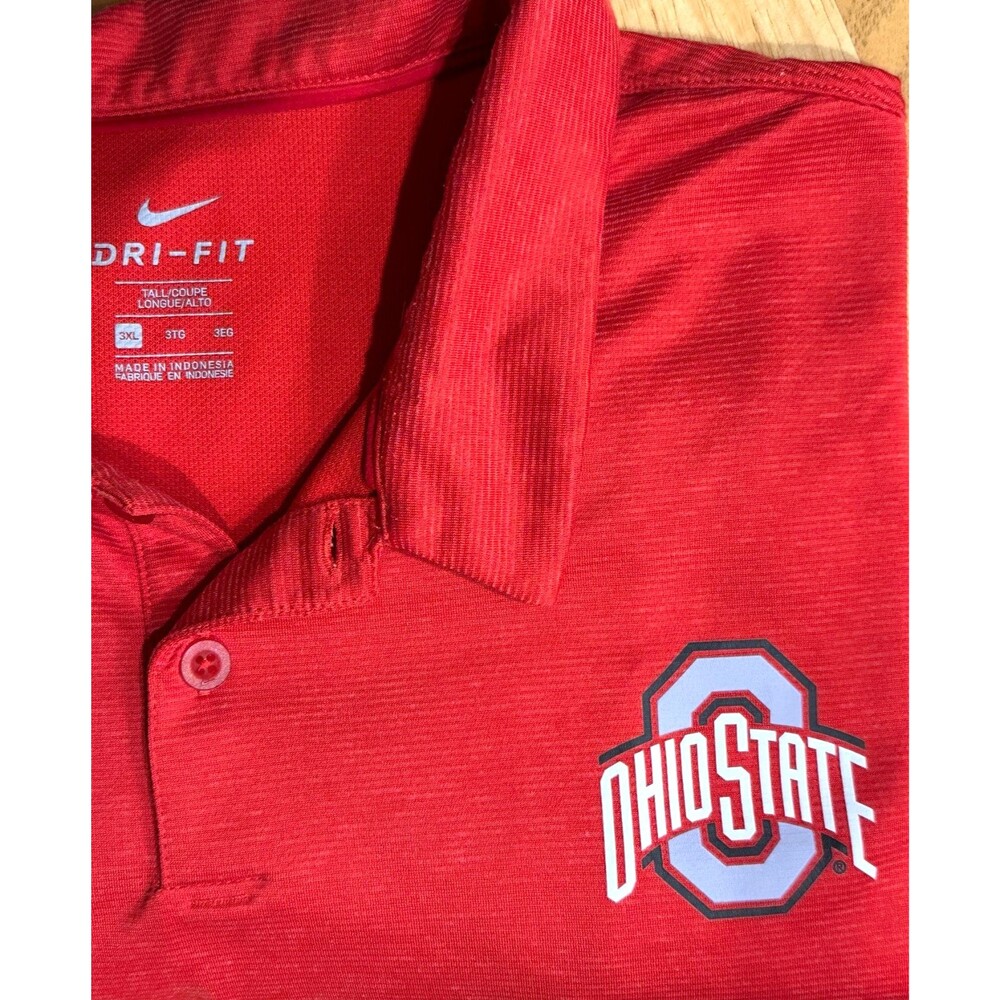 The Ohio State Buckeyes Men’s Golf Shirt - 3XL Dri-Fit Nike Red